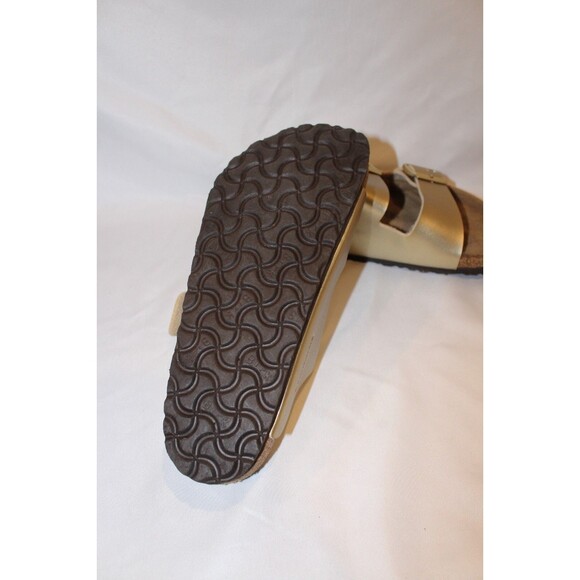 Birkenstock Women's Arizona Narrow Fit Birko Flor GOLD SZ EU 38 US 7 NWOB - Picture 7 of 7